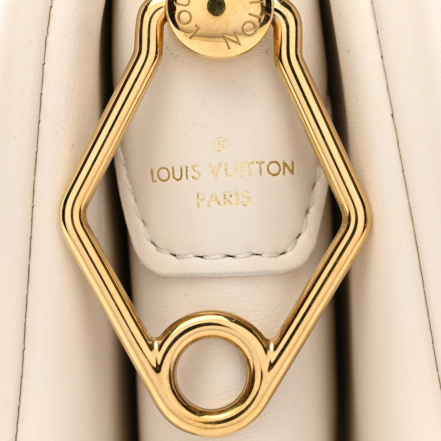 Louis Vuitton Lambskin Embossed Monogram Coussin PM Beige Cream 11 of 11