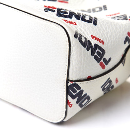 Fendi X FILA Vitello F is Fendi Mania Mini Mon Tresor Bucket Bag White 12 of 15