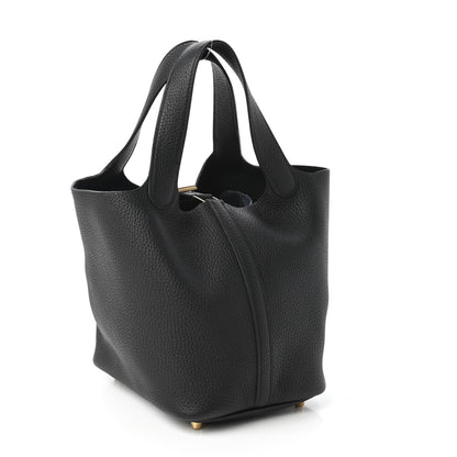Hermes Taurillon Clemence Picotin Lock 18 PM Black 3 of 11