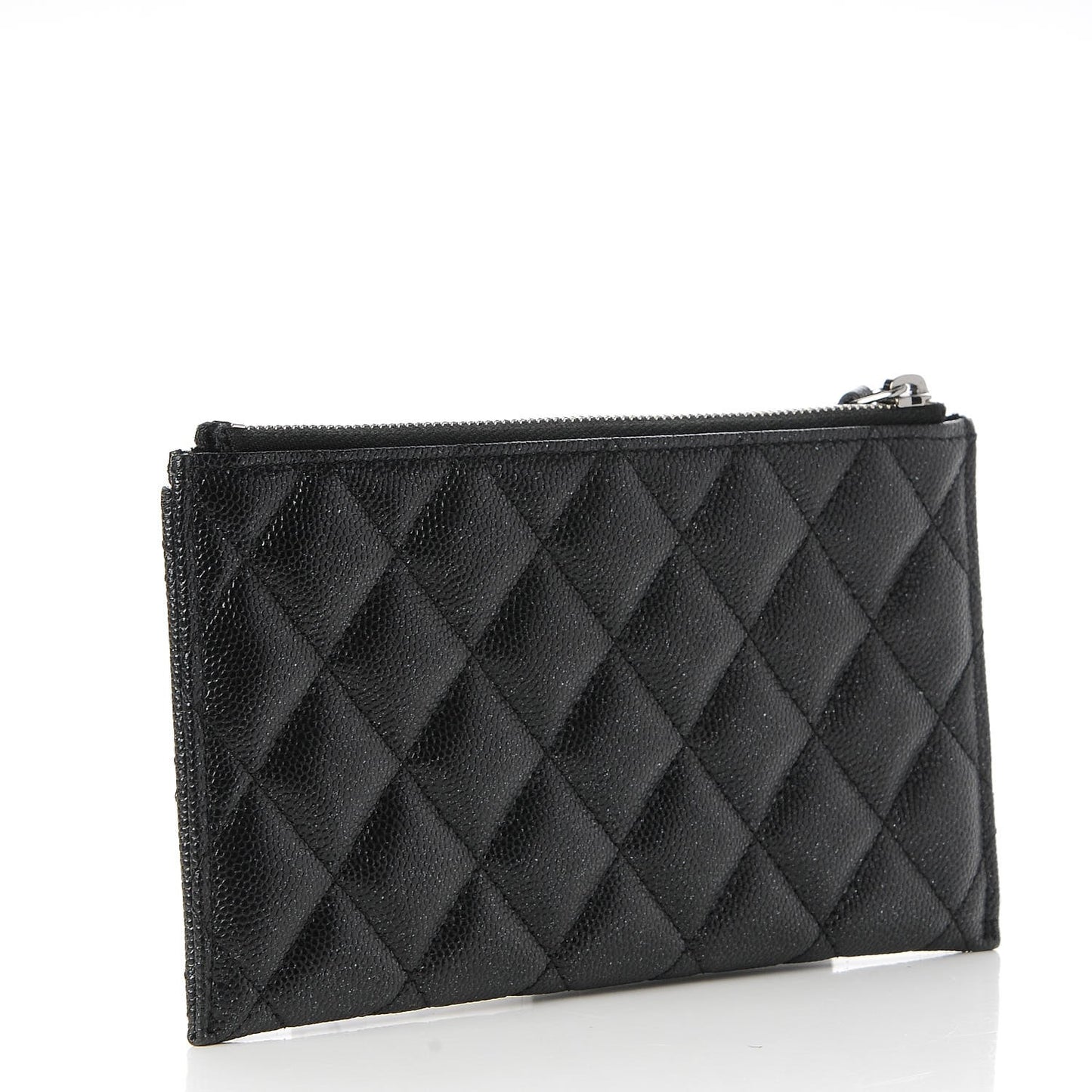 Caviar Quilted Classic Zip Pouch Black