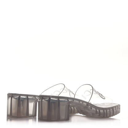 Gucci Rubber Gucci Logo Womens Platform 20/60mm Slide Sandals 38 Transparent 4 of 8