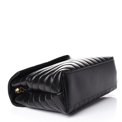 Saint Laurent Calfskin Y Quilted Monogram Medium Loulou Chain Satchel Black 4 of 10