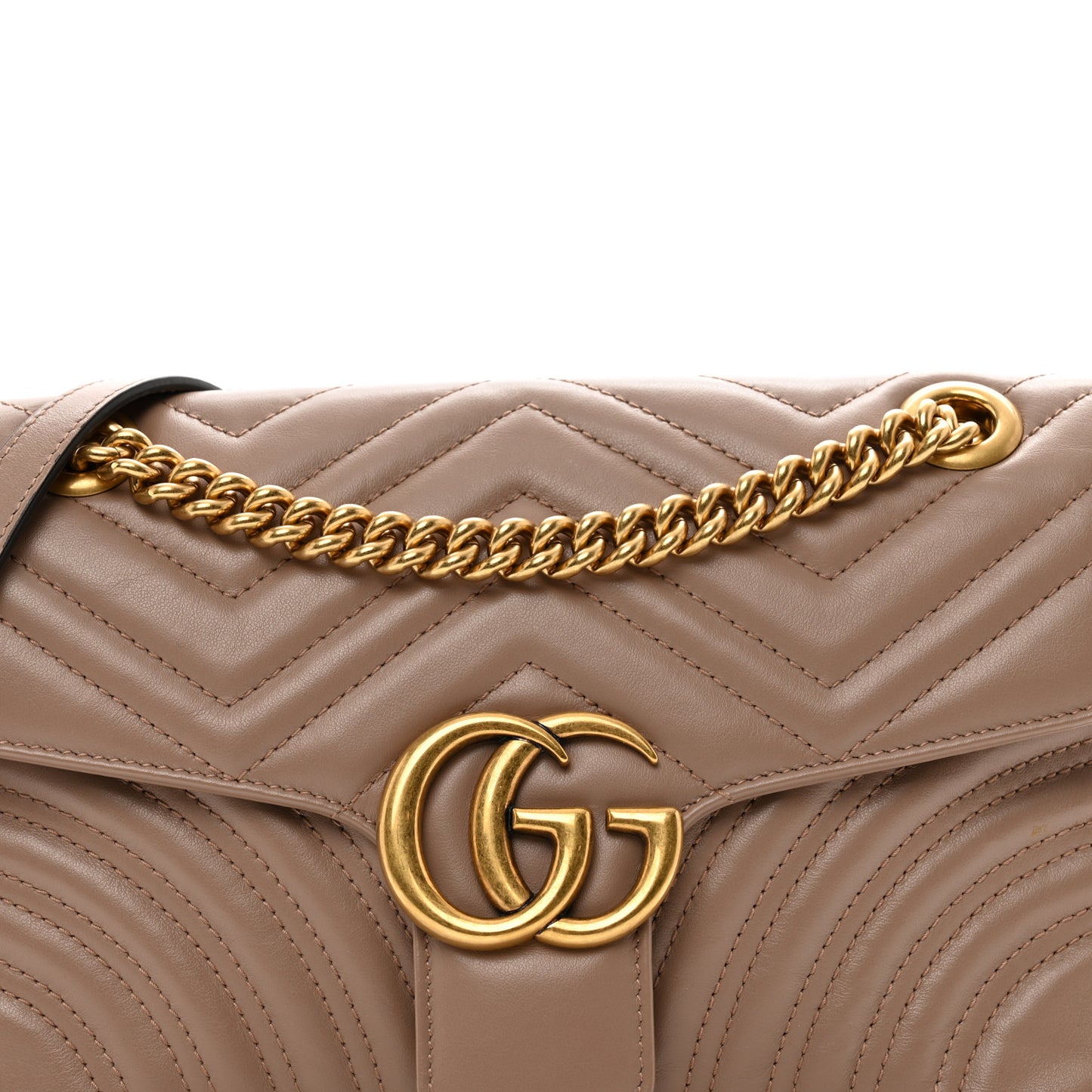 Calfskin Matelasse Small GG Marmont Shoulder Bag Porcelain Rose