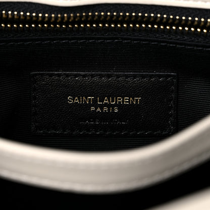 Saint Laurent Calfskin Y Quilted Monogram Toy Loulou Crossbody Bag Crema Soft 7 of 11