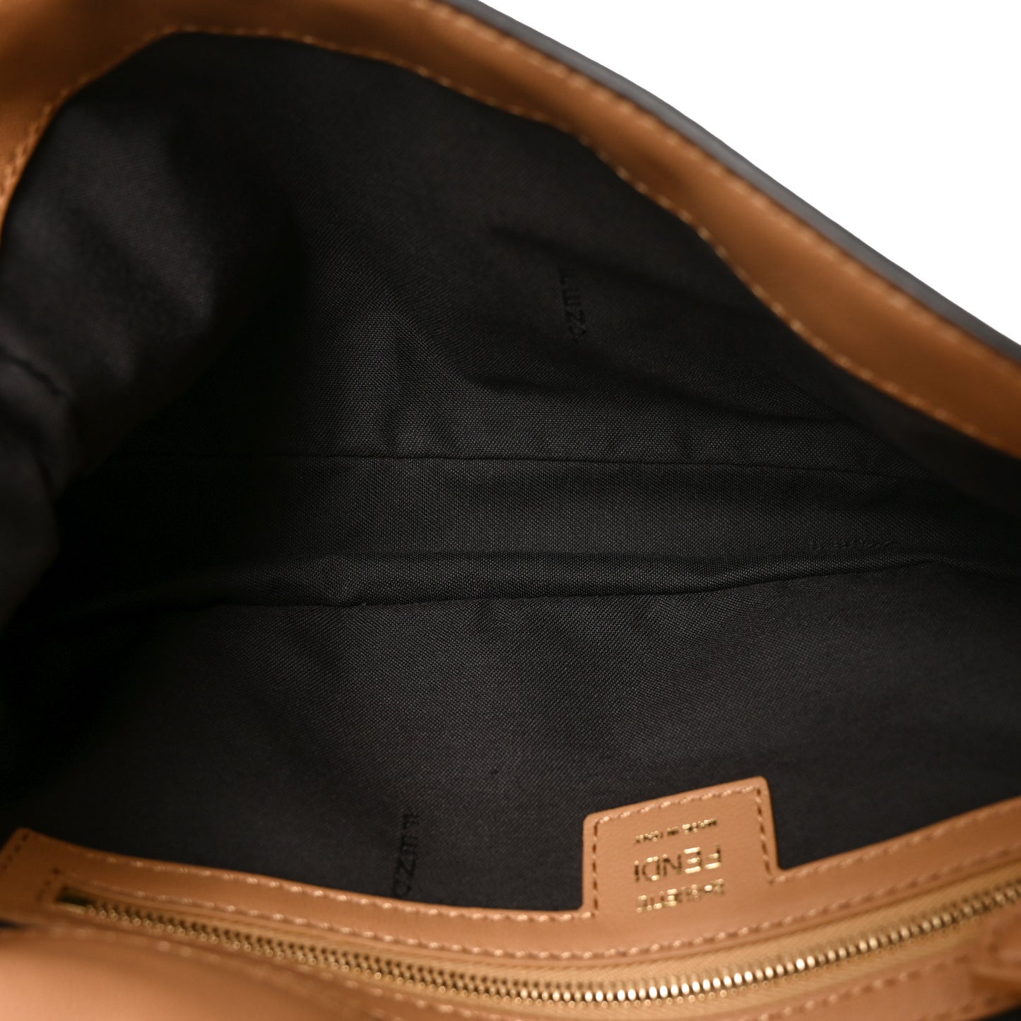 Nappa FF 1974 Embossed Baguette Miele Scuro