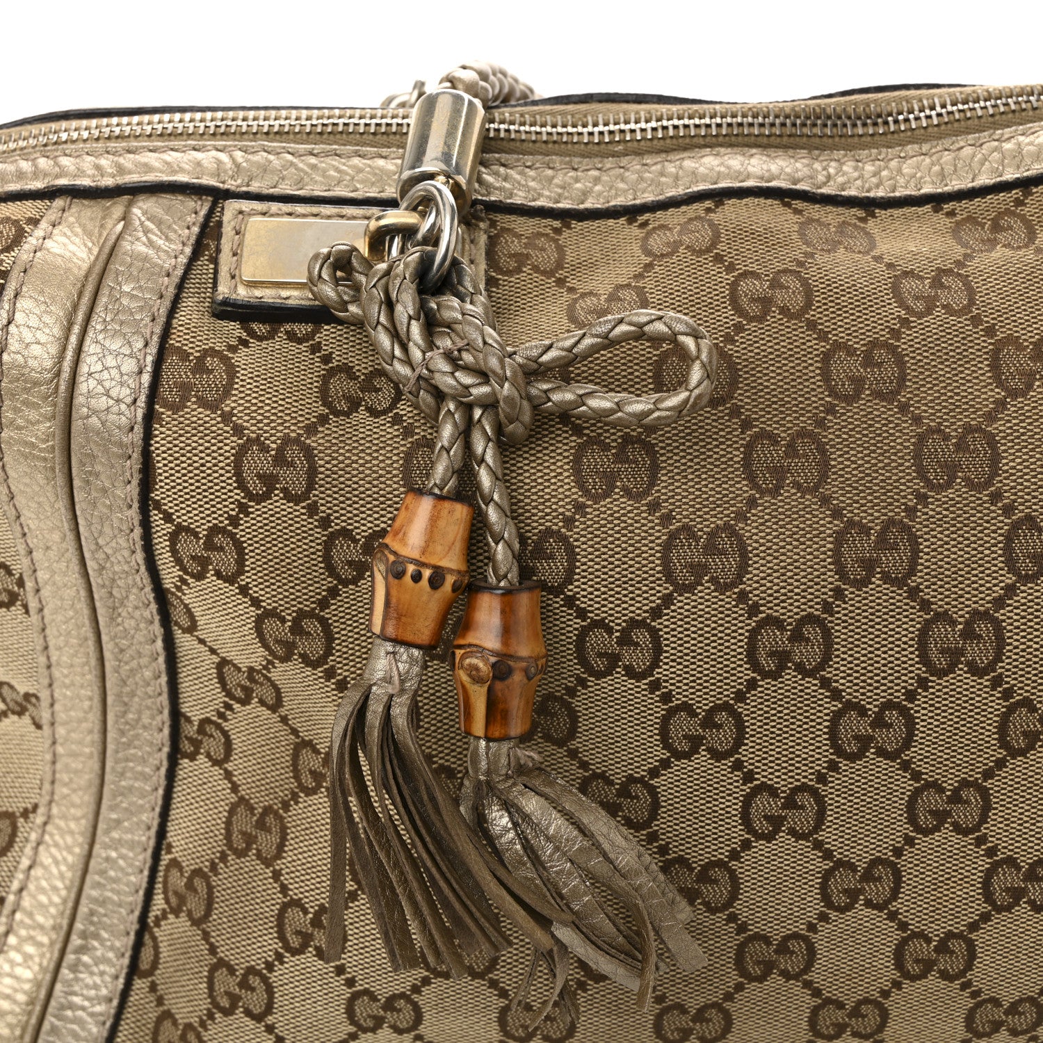 Gucci Monogram Medium Bella Tote Gold 15 of 17