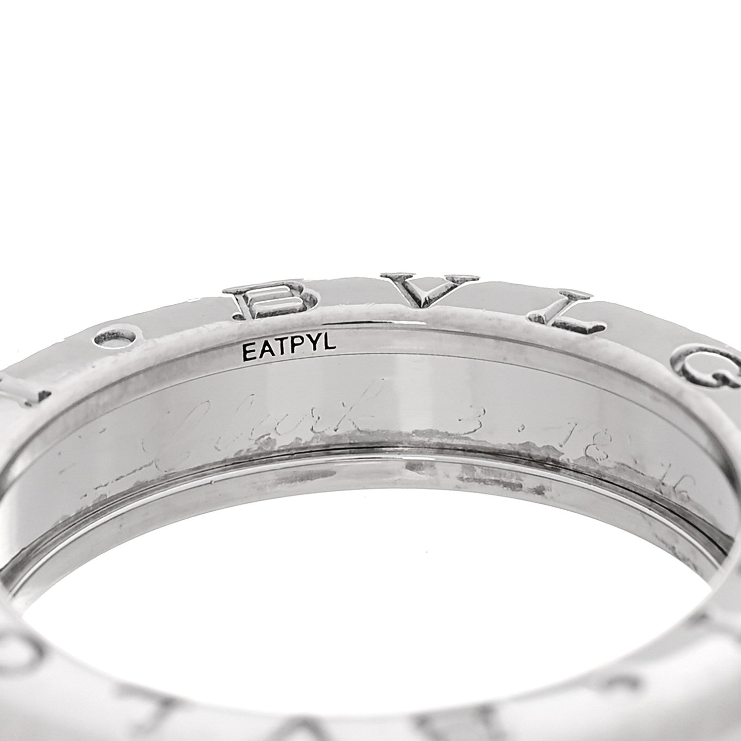 Bulgari 18K White Gold B.Zero1 One-Band Ring 53 6.5 7 of 8