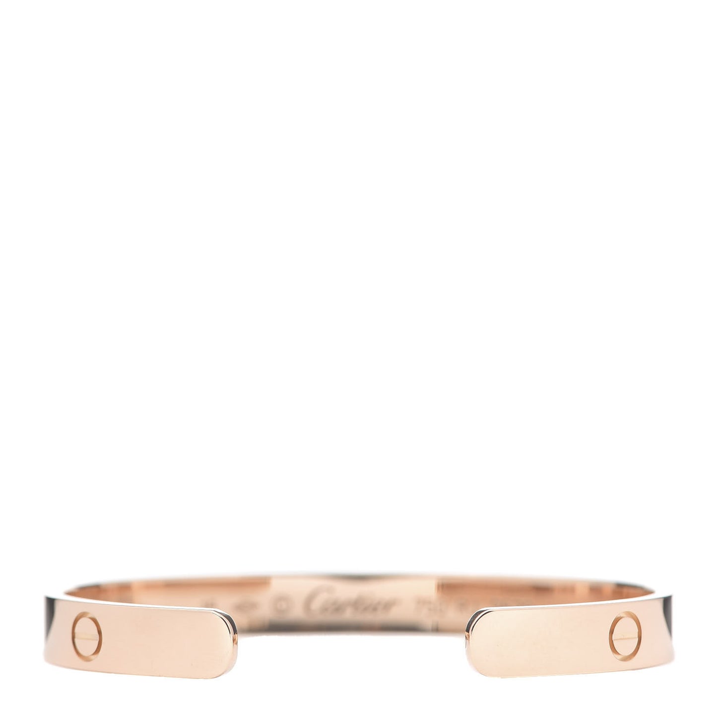 18K Pink Gold LOVE Cuff Bracelet 16
