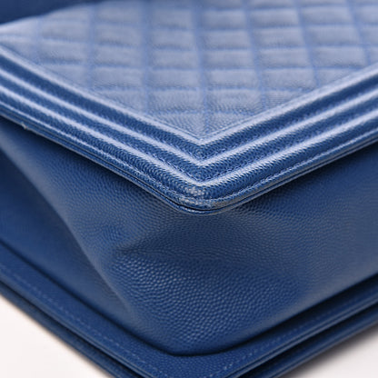 Chanel Caviar Quilted New Medium Boy Flap Blue 12 of 16