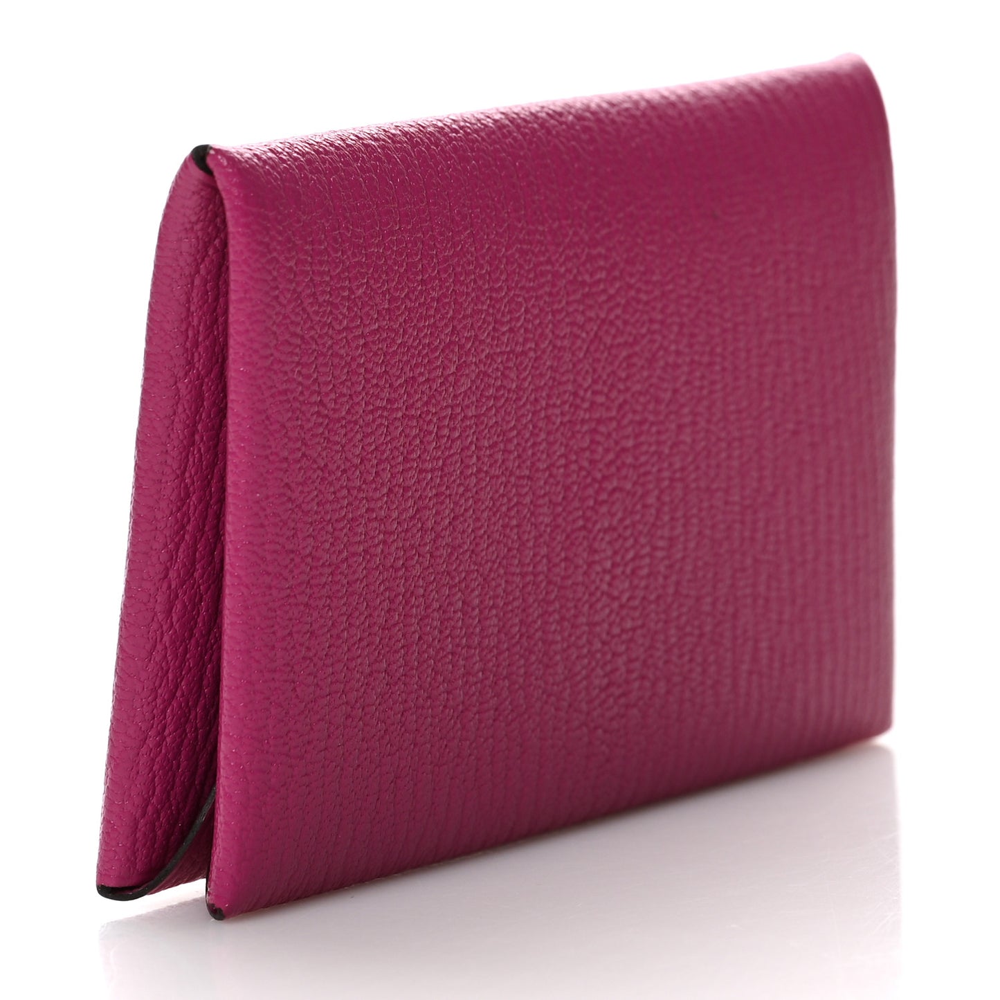 Chevre Mysore Calvi Card Case Rose Pourpre