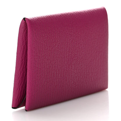 Hermes Chevre Mysore Calvi Card Case Rose Pourpre 3 of 8