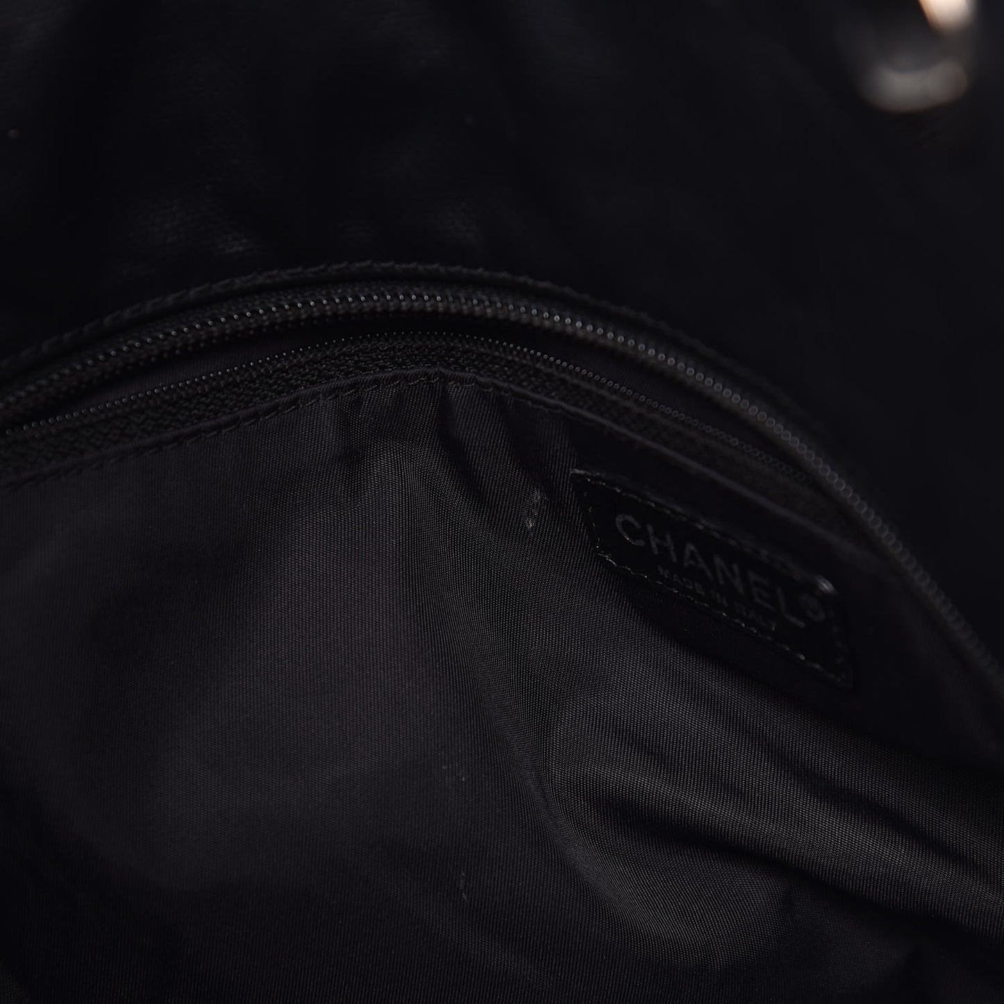 Coated Canvas Large Paris Biarritz Tote Black