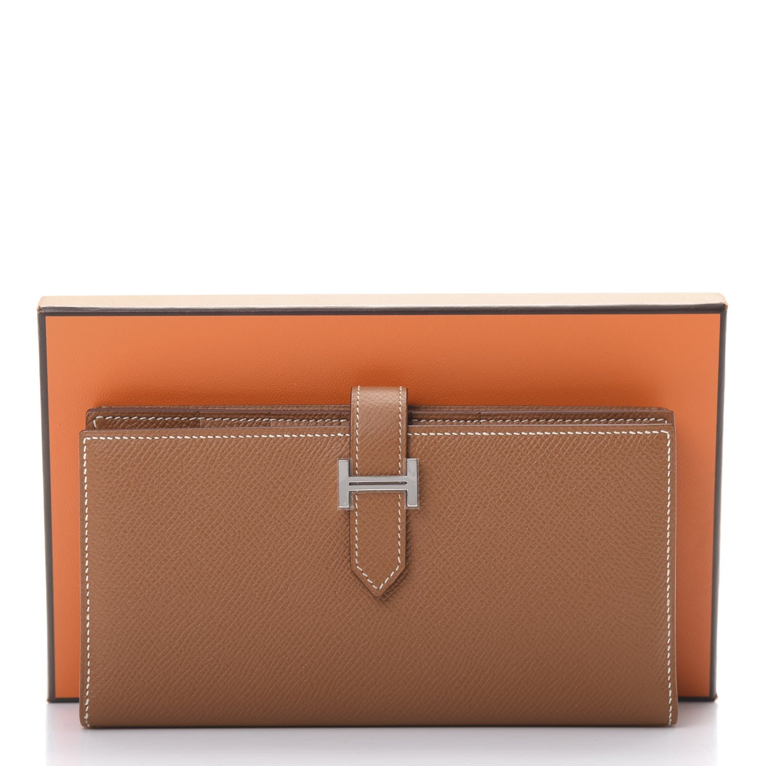 Hermes Epsom Bearn Gusset Wallet Gold 8 of 8
