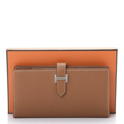 Hermes Epsom Bearn Gusset Wallet Gold 8 of 8