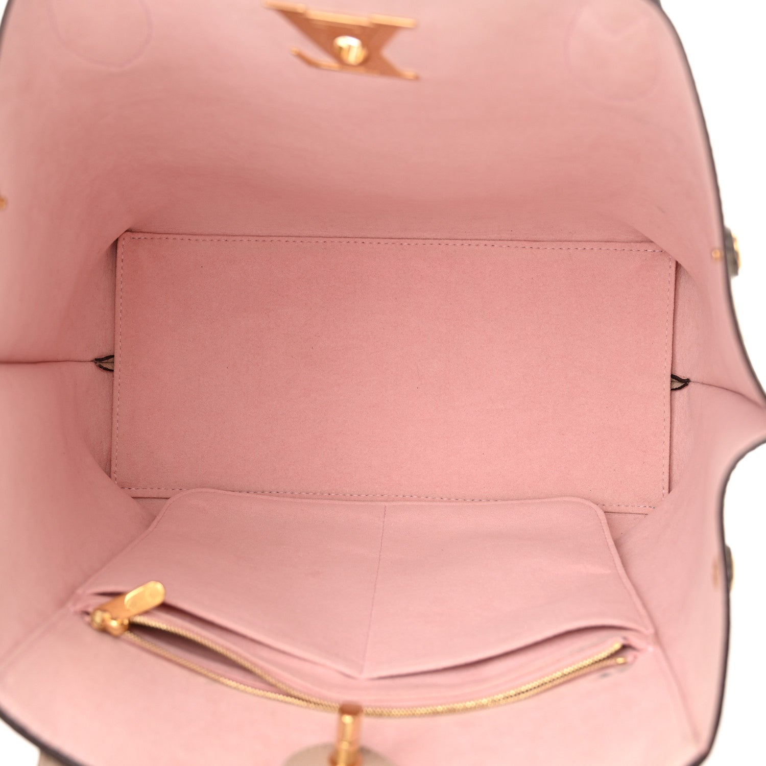 Louis Vuitton Calfskin Lockme Go Tote Greige 5 of 14