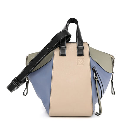 Loewe Grained Calfskin Small Hammock Shoulder Bag Blue Beige Multicolor 1 of 9