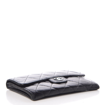 Chanel Lambskin Quilted Small Flap Wallet Black 4 of 11