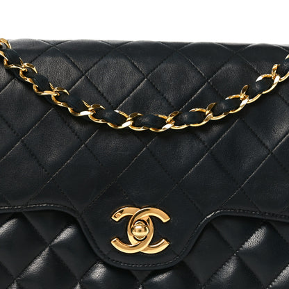 Chanel Lambskin Quilted Medium Double Flap Black 8 of 11