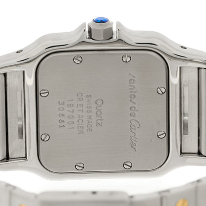 Cartier Stainless Steel 18K Yellow Gold 29mm Santos De Cartier Galbee Quartz Watch 4 of 4