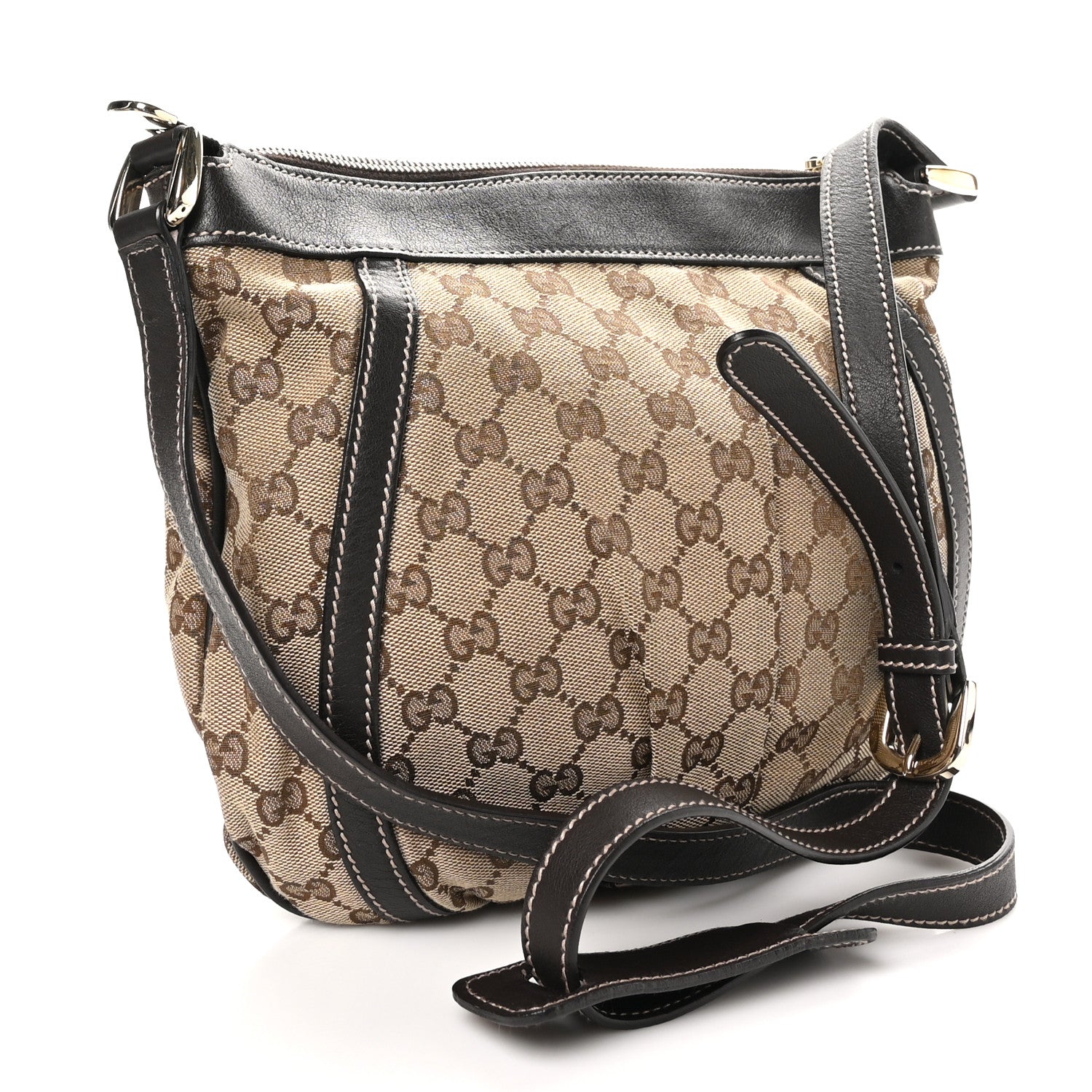 Gucci Monogram Small D Gold Ring Messenger Dark Brown 3 of 10
