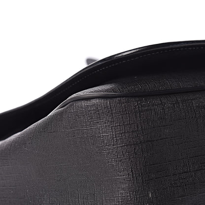 Gucci Coated Canvas Interlocking G Large Flap Messenger Bag Black 9 of 13