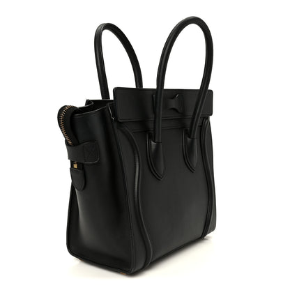 Celine Smooth Calfskin Micro Luggage Black 3 of 11