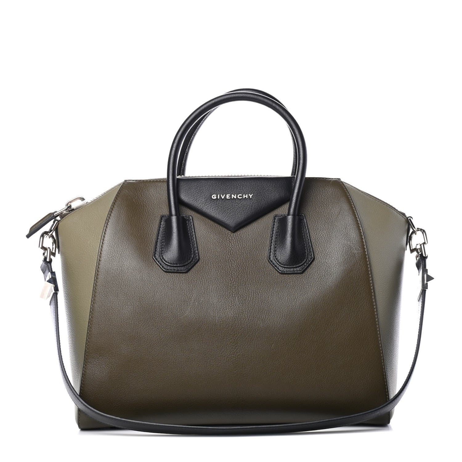 Givenchy Sugar Goatskin Medium Tri-Color Antigona Khaki Black 1 of 4