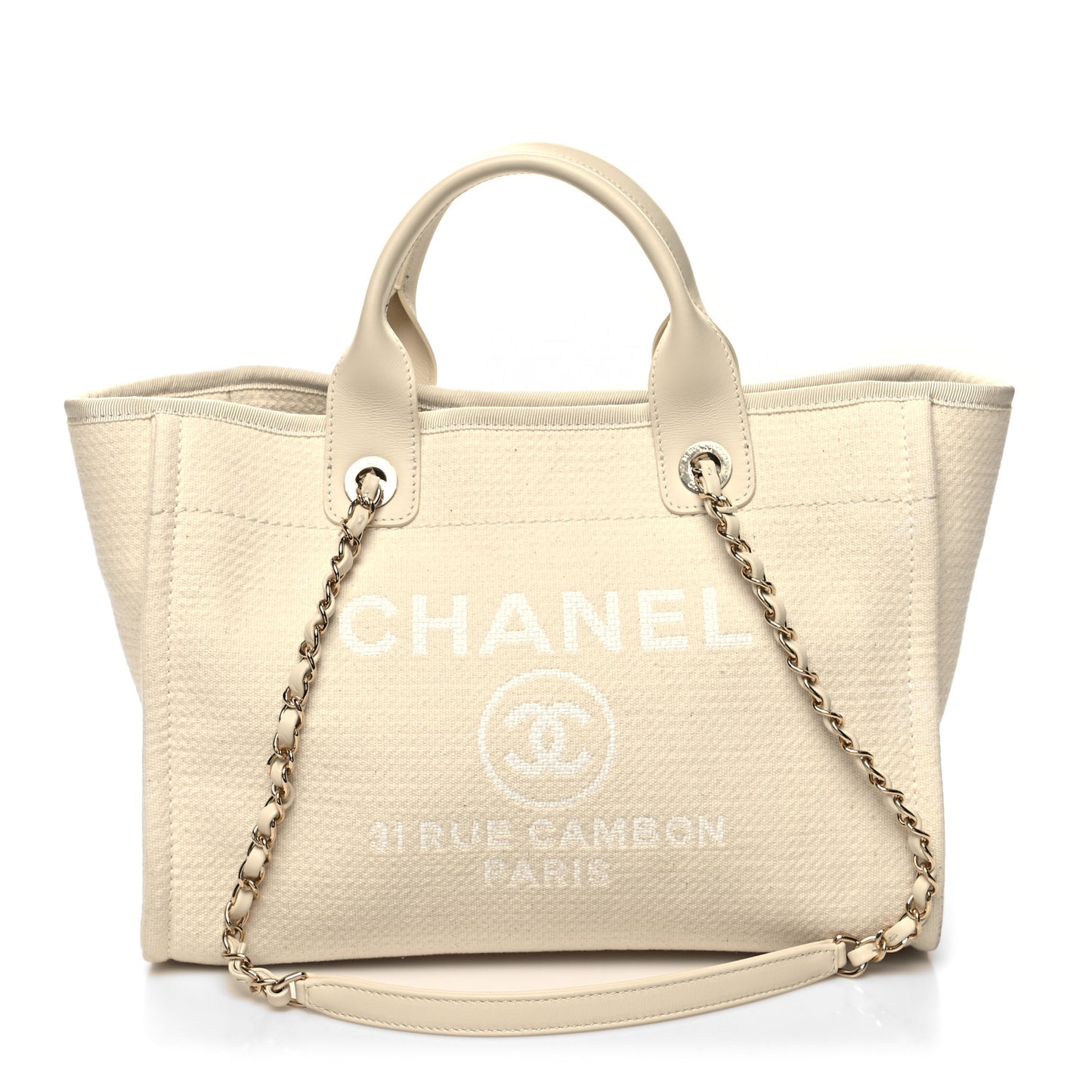 Mixed Fibers Small Deauville Tote White