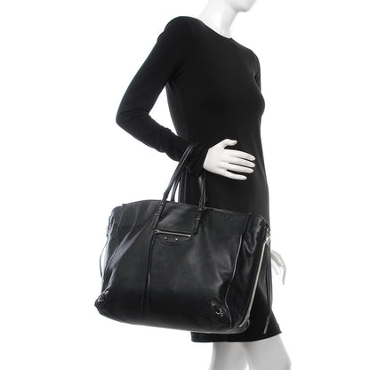 Balenciaga Supple Calfskin Papier A4 Zip Around Tote Black 2 of 12