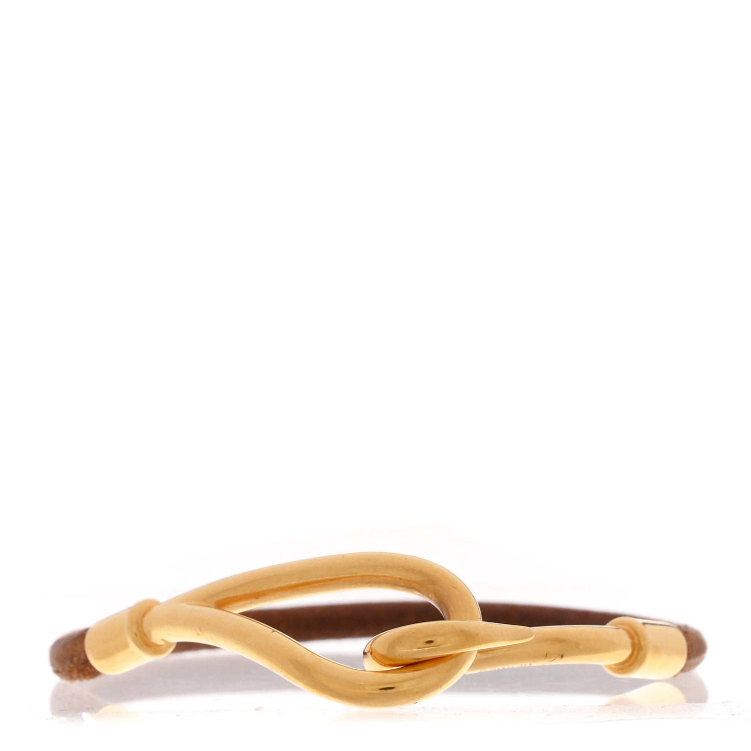 Hermes Natural Bridle Jumbo Hook Bracelet Bouton 1 of 4