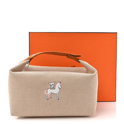 Hermes Canvas Large Bride-A-Brac Cabriole Case Biscuit 11 of 11