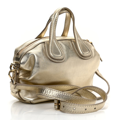 Givenchy Metallic Calfskin Micro Nightingale Gold 2 of 10