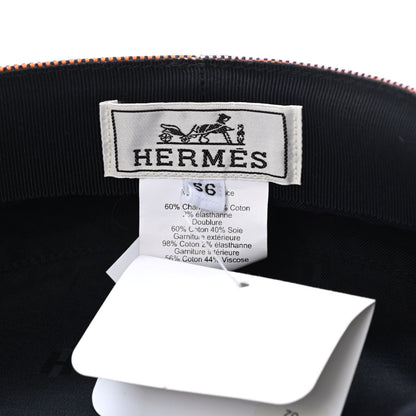 Hermes Toile De Chanvre Cotton Stretch Cavale Pop Cap 56 Rose 6 of 8