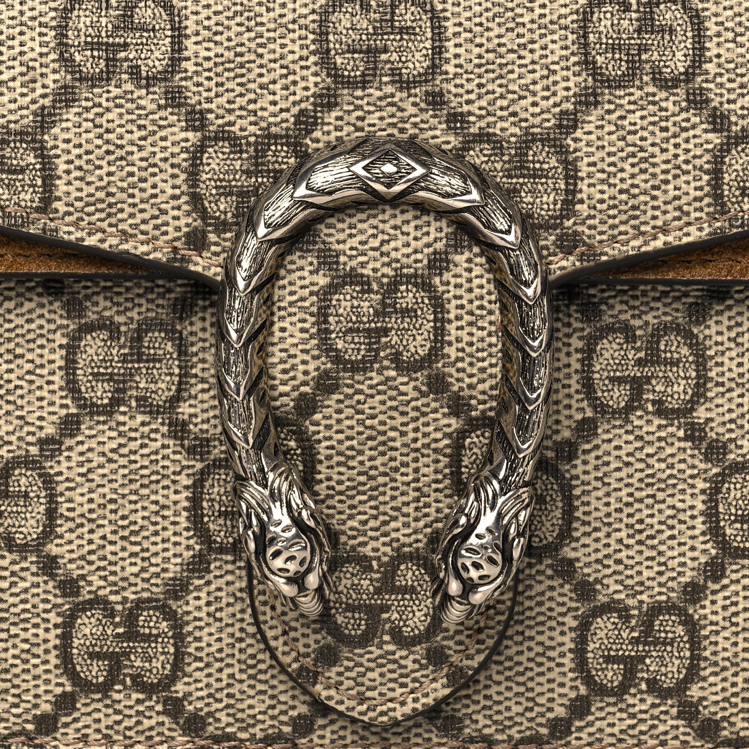 Gucci GG Supreme Monogram Super Mini Dionysus Shoulder Bag Taupe 6 of 12