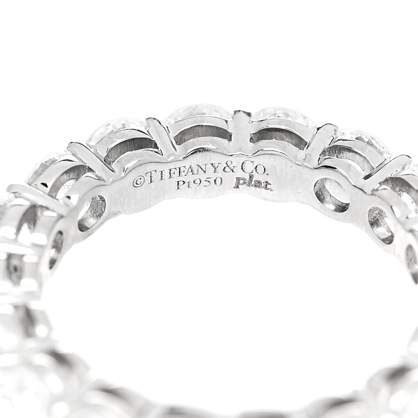 Platinum Diamond 3.7mm Embrace Eternity Band Ring 50 5.25