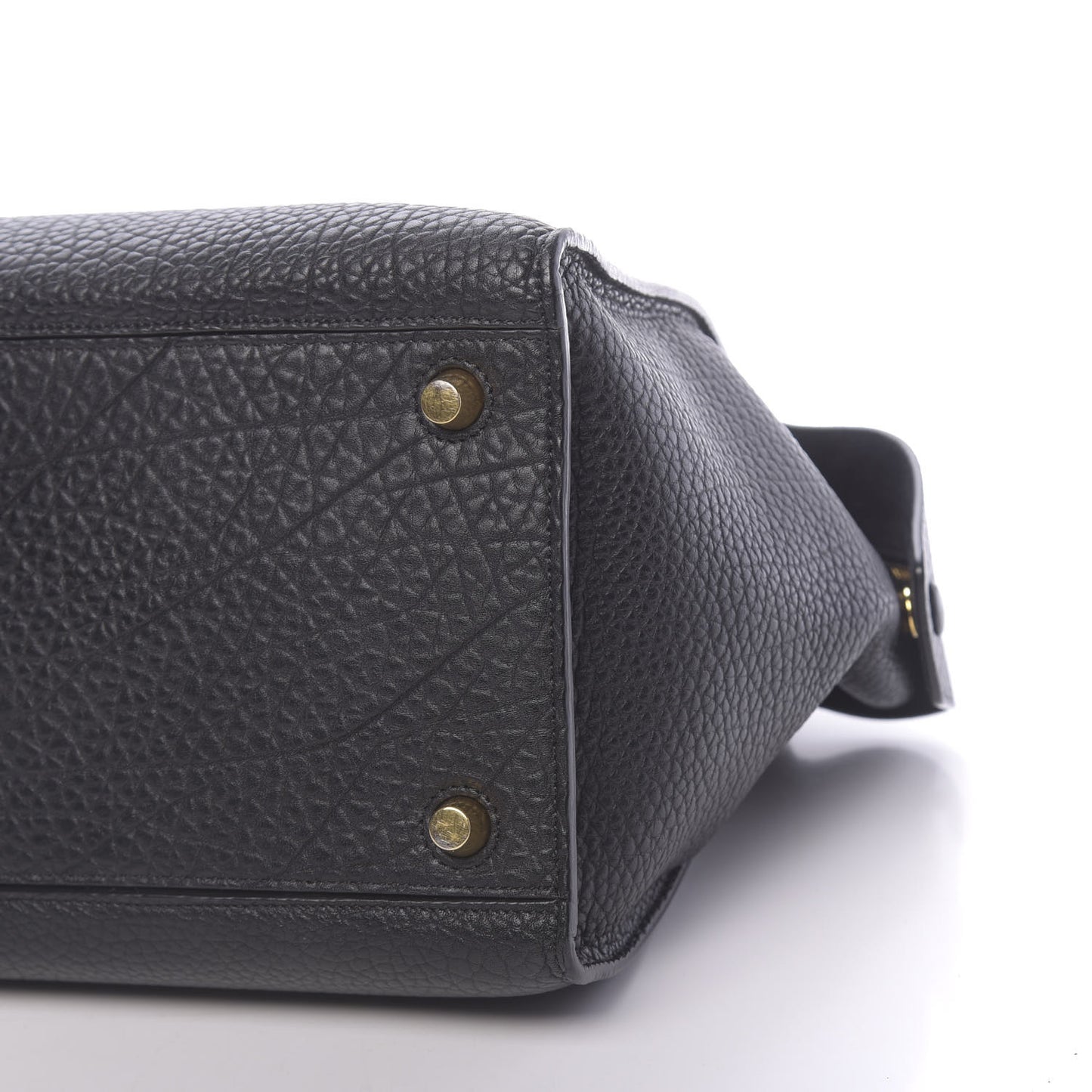 Bullhide Calfskin Small Ring Bag Black