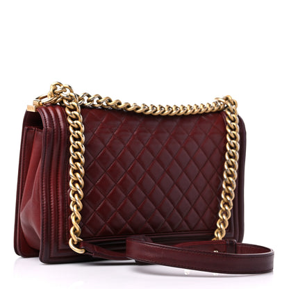 Chanel Lambskin Quilted New Medium Boy Flap Dark Red 3 of 20