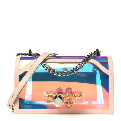 Alexander McQueen Iridescent PVC Calfskin Knuckle Satchel Pink 1 of 9