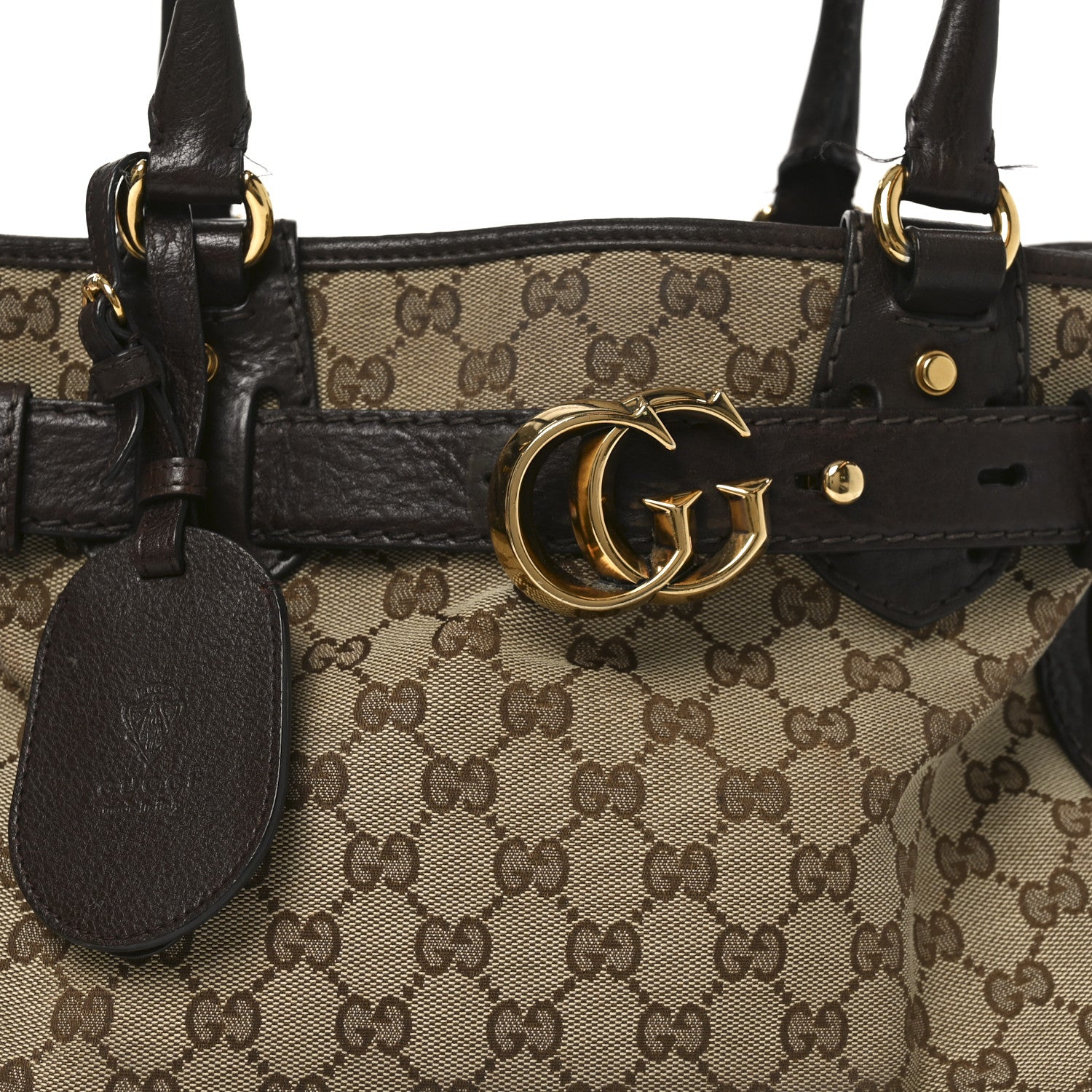 Gucci Monogram Medium GG Running Tote Dark Brown 13 of 20