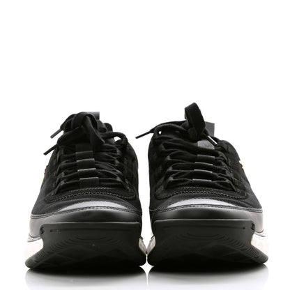 Chanel Velvet Calfskin Mixed Fibers CC Sneakers 40 Black 2 of 9