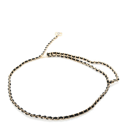 Chanel Lambskin Enamel CC Chain Belt Black Gold 3 of 4
