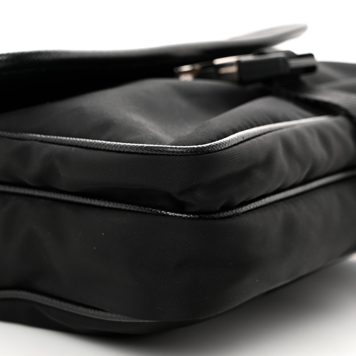 Re-Nylon Saffiano Shoulder Bag Black