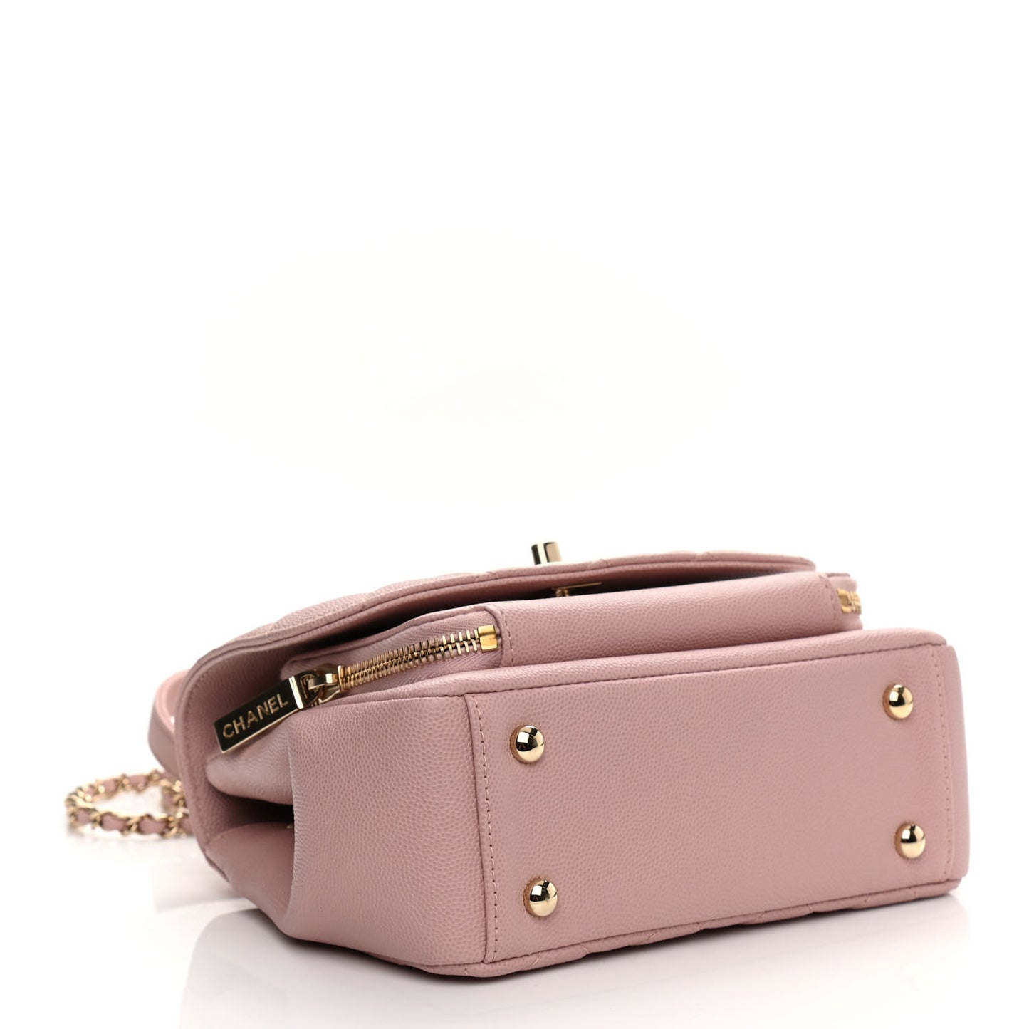 Caviar Quilted Small Business Affinity Flap Light Pink