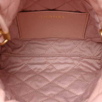 Chanel Shiny Calfskin Quilted Mini Chanel 22 Rose Clair 5 of 13