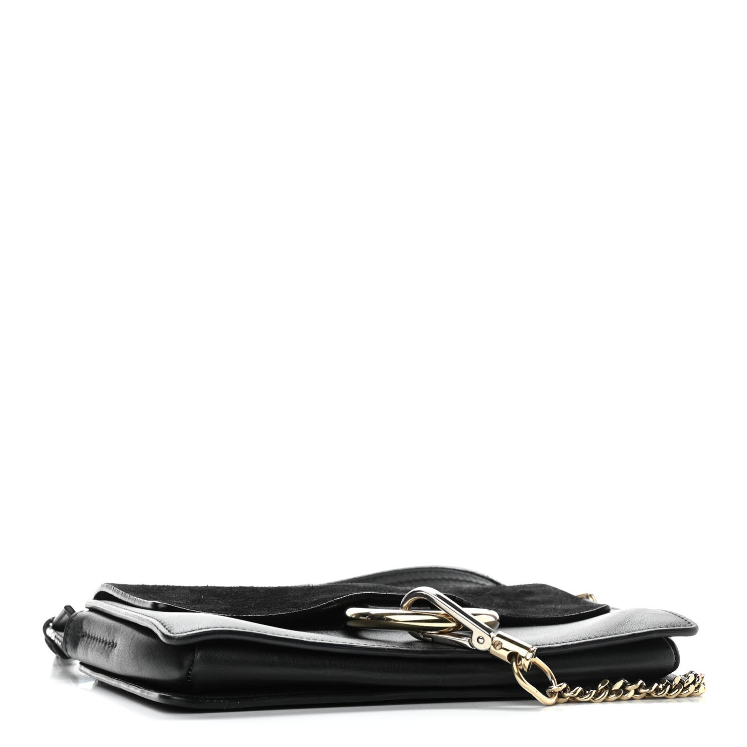 Chloe Suede Calfskin Small Faye Shoulder Bag Black 4 of 15
