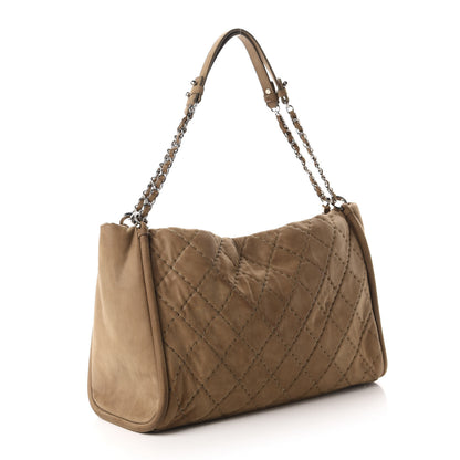 Chanel Ultra Soft Suede Calfskin Tote Beige 3 of 10