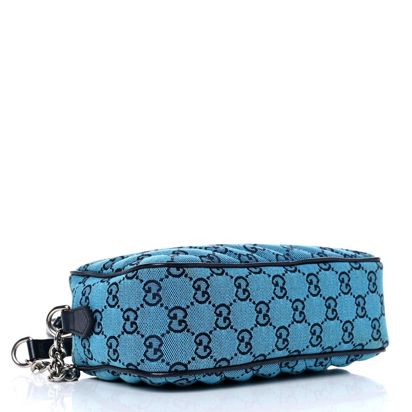 Monogram Multicolor Matelasse Diagonal Small GG Marmont Chain Shoulder Bag Light Blue