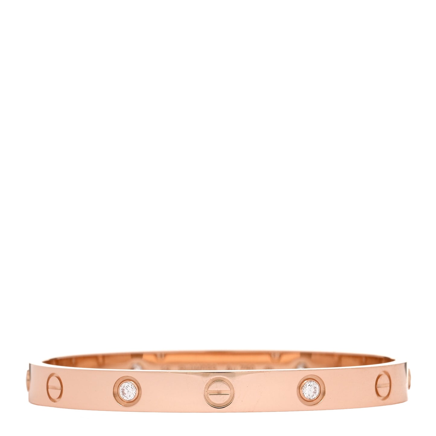 18K Pink Gold 4 Diamond LOVE Bracelet 16
