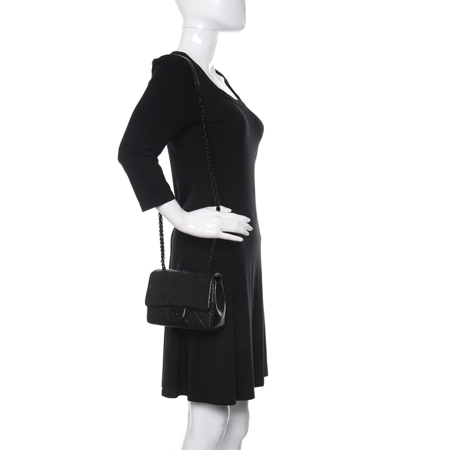 Caviar Quilted Incognito Mini Square Flap Black