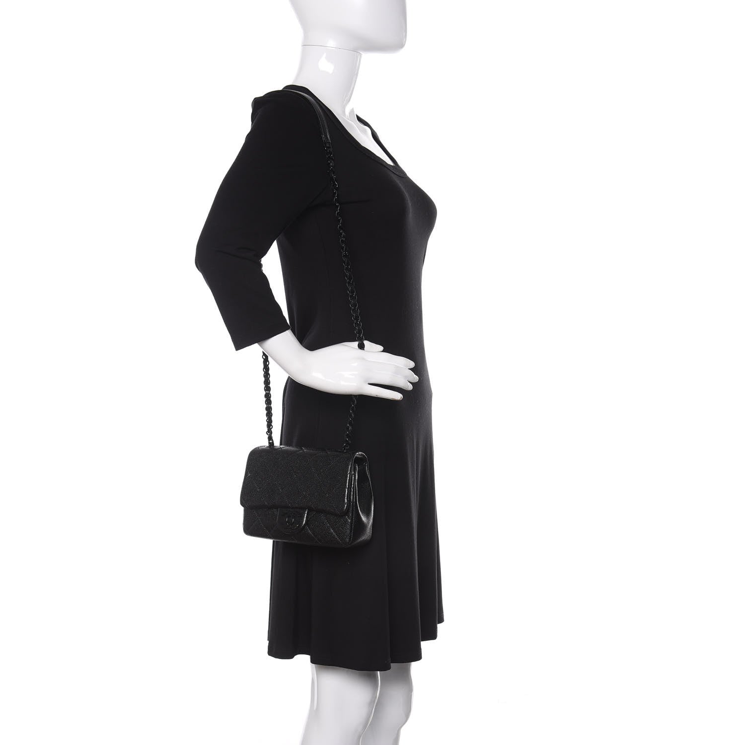 Chanel Caviar Quilted Incognito Mini Square Flap Black 2 of 11
